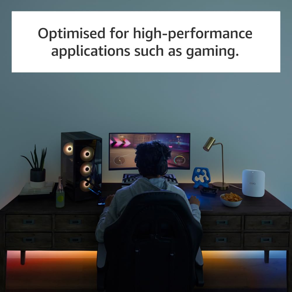 Wi-Fi 7 Mesh Router System with 10 Gbps Ethernet, Wide Coverage, High Device Capacity – 2-Pack