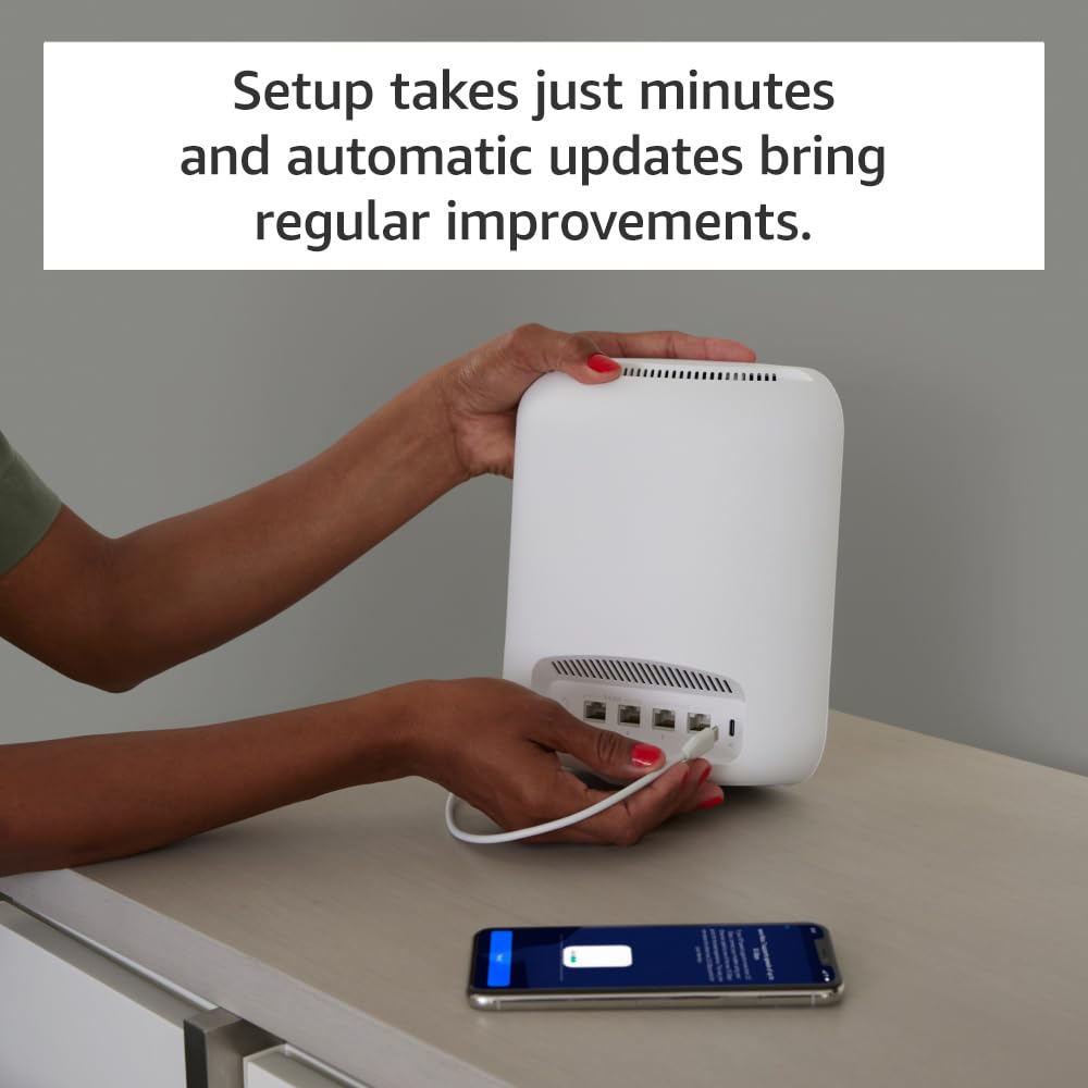 Wi-Fi 7 Mesh Router System with 10 Gbps Ethernet, Wide Coverage, High Device Capacity – 2-Pack