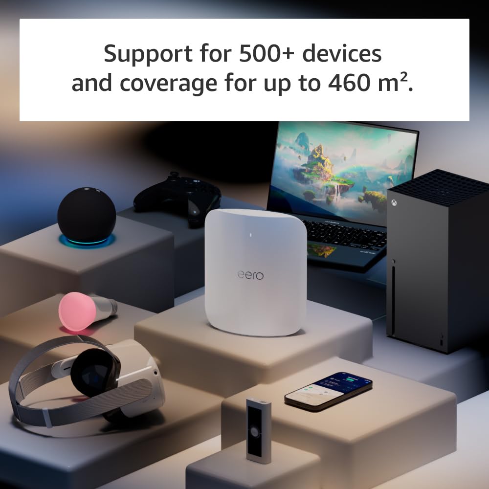 Wi-Fi 7 Mesh Router System with 10 Gbps Ethernet, Wide Coverage, High Device Capacity – 2-Pack